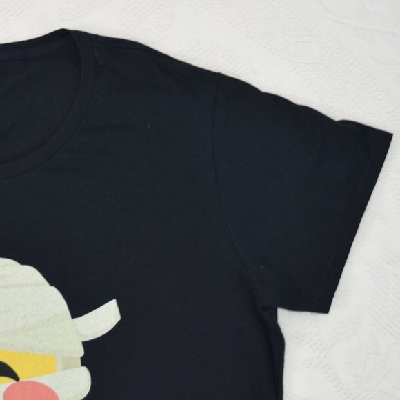 Halloween Party Costume T-Shirt Emoji Mummy Yellow Black Cotton Anvil XL - Picture 4 of 10